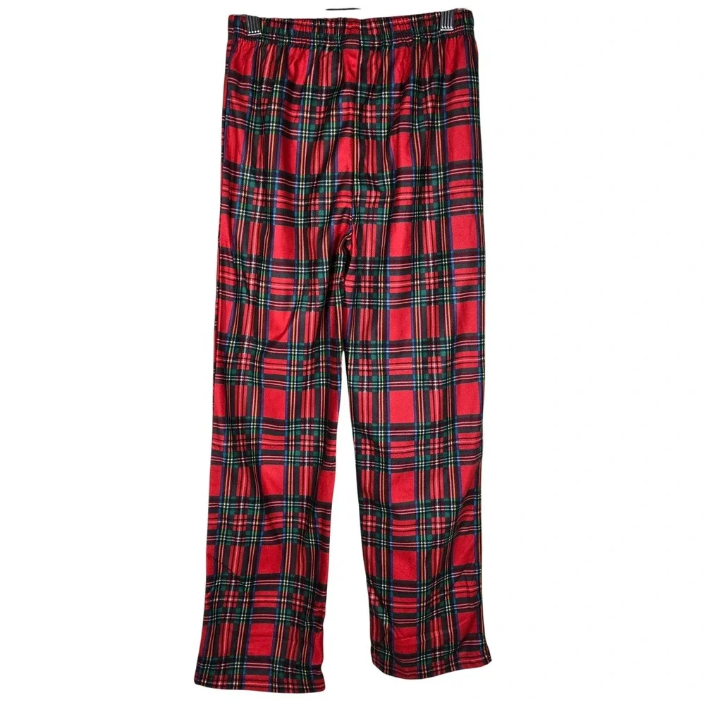 Holiday Lane Kids L 10-12 Brinkley Plaid Pajama Set Red Green Tartan NEW